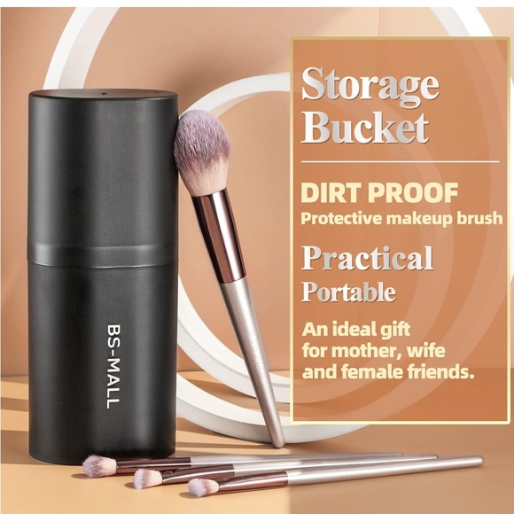 18pc Makeup Brush set & storage case - Picture 2 of 7